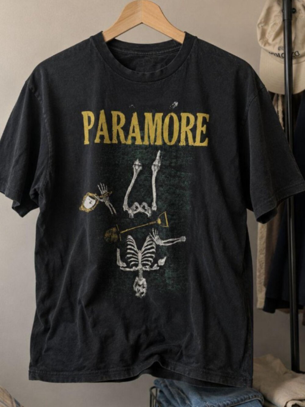 Black Alternative Skeleton Graphic Tee